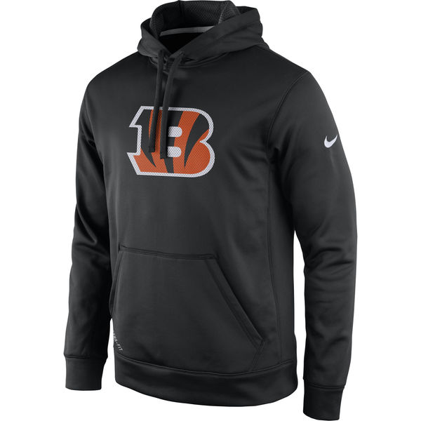 Men Cincinnati Bengals Nike Practice Performance Pullover Hoodie  Black